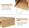 Bagdream Gift Bags 10X5X13 50Pcs Brown Kraft Paper with Handles - Merchandise, Retail, Party Favor, Shopping Bulk 100% Recycled Paper Sacks