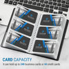 Maxgear Business Card Organizer, 240 Cards Book Portable Business Card Holder for Men & Women, Professional PU Credit Cards Binder File Storage, Black