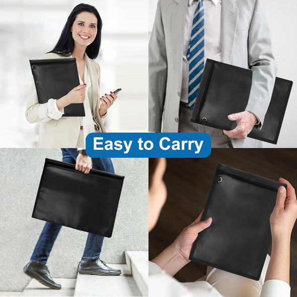 4 Pack Faraday Bags, Faraday Cage for Anti-Theft Anti-Tracking, Waterproof & Fireproof Faraday Bag for Laptops, Tablets, Phones, Car Keys
