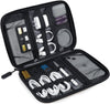 BAGSMART Electronics Travel Organizer Case, Tech Accessories Cord Storage Bag for Phone, Power Bank, SD Card, Cables, Black