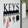 Happyhapi Metal Key Hanger Wall Mount, Key Holder Wall Mounted Key Hooks Organizer Key Hanger Rack Wall Mounted for Home, Entryway, Hallway, Office, Matte Black,11.4''4.9''0.6''