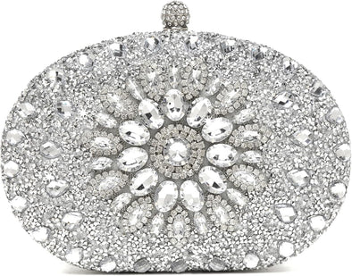 Women'S Evening Bags Sparkly Rhinestone Clutch Purses Luxury Handbags
