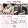 Clear Makeup Bag - TSA Approved Toiletry Bag for Travel Size Toiletries, Travel Clear Toiletry Bag Quart Size Bag, Carry on Airport Airline Compliant Bag, Rose Pink(For Age 12 or Above)