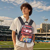 MAY TREE Clear Backpack Stadium Approved for Women and Men, Clear Bag for Stadium Events, Transparent Bag for Concert Sporting Festival, Black