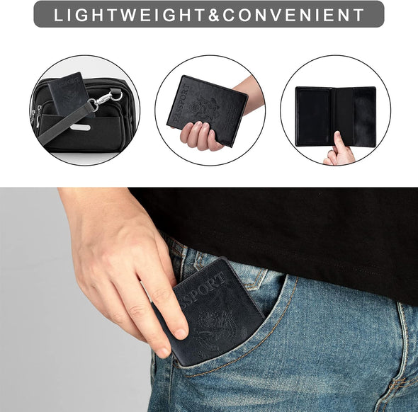 2 Pcs Passport Holders，Ultra Slim Passport Wallet，Pu Leather Passport Cover for Women and Men