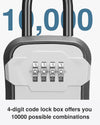 Puroma Lock Box, Key Lock Box Wall Mount & Portable Combination Lockbox with Resettable Code, Security Lockbox for outside House Keys, Apartment Realtors Spare Keys Storage (1 Pack, Gray)