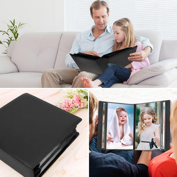 8X10 Photo Album 168 Pockets Holds 168 Photos, Large Capacity Leather Cover Family Wedding Baby Photo Book for 8 X 10 Pictures, Photo Album 8X10 with Black Inner Pages (Black)