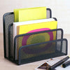Wishacc Desk Mail Organizer Small File Holders Letter Organizer Metal Mesh Document/Filing/Folders/Paper Organizer for Desktop
