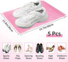 Pink Travel Shoe Bags - 5 Pcs Non-Woven Drawstring Packing Bags with Clear Window (15.7" X 11.8")