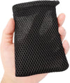 Uxcell Nylon Mesh Drawstring Bag, 5 X 3.5 Inch Small Storage Pouch String Bags for Mini Stuff MP3 Charger Earphone Key, 3Pcs Travel Kit Organizer for Lipstick Cosmetic Jewelry, Black
