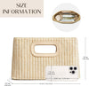 Chic Straw Clutch Purses for Women with Top Handle Summer Bag, Ideal Vacation Handbags and Woven Boho Beach Bags