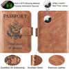 Airtag Passport Holder Cover Wallet Travel Essentials Leather Travel Wallet Rfid Blocking Case Vacation Travel Must Haves Travel Accessories for Men Women (117#Brown)