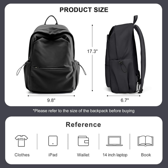 Black Backpack for Women Small Backpacks for School Bag School Backpack for College Bookbag for Women Waterproof Gym Backpacks for Men Book Bags