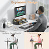 Gianotter Monitor Stand Riser, Desk Organizer with Drawer and Pen Holder, 2-Tier Computer Stand, Office Desk Accessories, Office Organization (Wood)