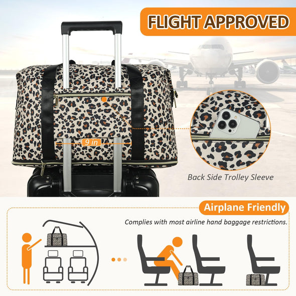 Expandable Travel Duffle Bags Weekender Overnight Bags for Women Men Hospital Bag for Women Labor Delivery with Toiletry Bag Waterproof