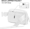 Belt Bag for Women Two-Way Zipper Cross Body Fanny Pack Fashion Waist Packs Everywhere Belt Bag with Adjustable Strap Gifts for Teen Girls Women Men (White)