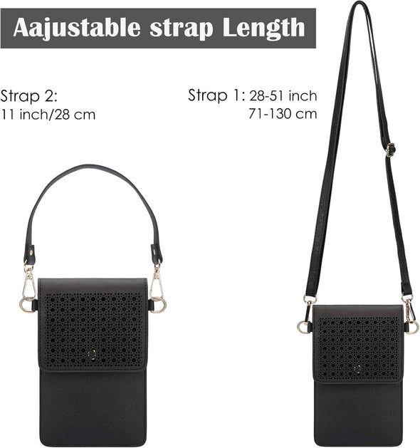 Anstop Small Crossbody Bags for Women, Crossbody Cell Phone Bag Tassel Wallet Purses with 2 Strap Best Gift for Women