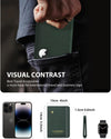 Passport Holder with Airtag Slot, Airtag Passport Wallet for Men, Slim Leather Passport Holder Case Family for Travel Anti-Lost, Green