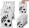 PEUTIER 50Pcs Soccer Gift Bags - Plastic Goodie Bags for Team Kids Teens Games Sports Events (White)
