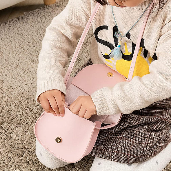 Little Girls Toddlers Mini Crossbody Shoulder Bag Coin Purse with Cute Mouse Ear Bowknot