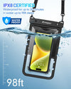 Waterproof Phone Pouch - 8.5In Waterproof Phone Case with Lanyard, IPX8 Cell Phone Dry Bag Beach Essentials for Iphone 16 15 14 13 12 Pro Max, Galaxy S24 S23 S22 S21 Ultra, 2 Pack