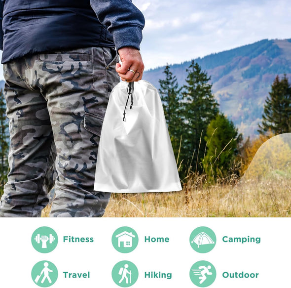 Transparent Shoe Bags for Travel 22 Pack Large Clear Shoe Organizers Pouch with Rope Portable Drawstring Storage Bag for Men & Women