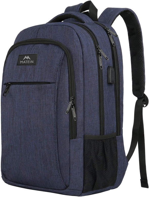 MATEIN Laptop Backpack,Slim Travel Backpack with Laptop Compartment for Men Women,College Daypack Gift Computer Bag Fits 15.6 Inch Notebook, Blue