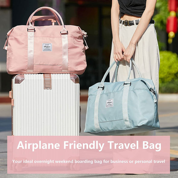 Womens Travel Bags, Weekender Carry on for Women, Sports Gym Bag, Workout Duffel Bag, Overnight Shoulder Bag Fit 15.6 Inch Laptop Pink Large