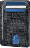 Buffway Slim Minimalist Front Pocket RFID Blocking Leather Wallets for Men and Women