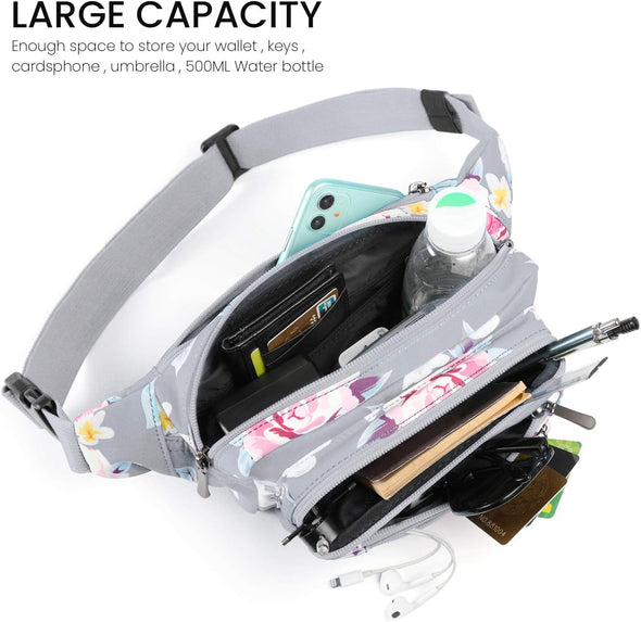 CXWMZY Fanny Packs for Women & Men Waist Pack Hip Bum Bag with Multi-Pockets Large Capacity Waterproof , for Disney Traveling Casual Cycling Running Hiking
