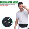 USHAKE Running Belt,Men or Women Ultra Light Bounce Free Waist Pouch Bag Fitness Workout Belt Sport Waist Pack Exercise Waist Bag for Iphone Samsung LG in Running Gym Marathon (BLACK)