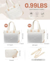 LOVEVOOK Tote Bag for Women, Large Puffer Tote Bag with Zipper Quilted Light Work Bag