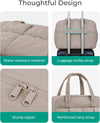 BAGSMART Gym Bag for Women, 29L Puffer Travel Duffle Bag for Travel with Laptop Compartment, Weekender Bags for Women, Carry on Duffel Bag Personal Item Bag, Camel