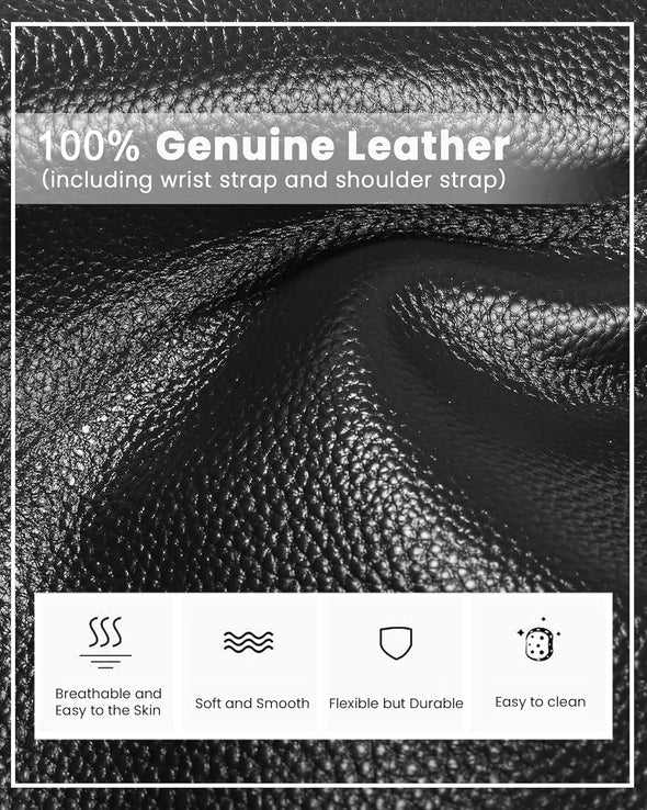 Befen Genuine Leather Wristlet Clutch Wallet Purses Small Crossbody Bags for Women with RFID Blocking Card Slots