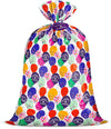 WRAPAHOLIC 56" Large Birthday Plastic Gift Bag - Colorful Balloon with Confetti Design for Kids Birthdays, Parties or Celebrating - 56" H X 36" W