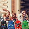61 Pcs Video Game Party Favors, Gamer Party Favors Bags Includes 12 Pcs16 X 13 Inch Video Game Party Drawstring Bags Slap Bracelets Keychains Tattoo Stickers for Kids Gaming Party Favor