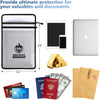 Upgraded Two Pockets Fireproof Document Bag (2000℉), Andyer 15”X 11”Waterproof Fireproof Money Bag for Cash with Zipper, Important Document Storage Organizer for Valuables, Legal Documents Safe