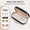 Marvolia Glasses Case Hard Shell - PU Leather Eyeglasses Case for Sunglasses Eye Glasses with Cleaning Cloth