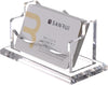 SANRUI Clear Horizontal Business Card Holder Stand for Desk, Acrylic Desktop Display Name Cards Holders Organizer Storage Rack,For Exhibition, Home , Office ,1 Tier 1 Pocket , 60 Card Capacity