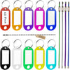 40 Pack Key Tags, 10 Colors Key Labels, Comes with 10 Ball Chains and 4 Cable Key Rings for Home, Office Key Management.