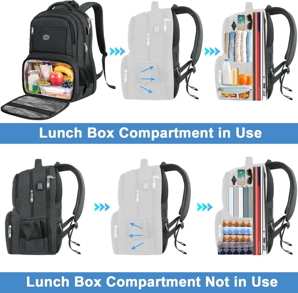 anti theft travel backpack tsa MATEIN 17 Inch Lunch Backpack for Men, 17" / Gray