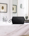 BAGSMART Toiletry Bag for Men, Wide Opening Dopp Kit Water Resistant Shaving Hygiene Organizer for Bathroom, Travel Essentials, Black