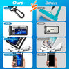 4 Pack 10.5“ Large Waterproof Phone Pouch - Underwater Clear Cell Holder - Universal Water Proof Dry Bag with Neck Lanyard for Iphone 16 Pro Max Samsung Galaxy with Heavy Case for Beach Swimming Pool