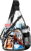 HULISEN Clear Sling Bag, Clear Bag Stadium Approved, Transparent Shoulder Crossbody Backpack Chest Casual Daypack
