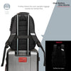 Swissdigital Design Travel Laptop Backpack, College Laptops Backpack with USB Charging Port for Men and Women Fits 16 Inch Notebook, Black | ANDWIL