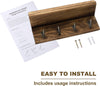 Rustic Key Holder for Wall, Farmhouse Wall Shelf with 4 Hooks, Wall Mounted Key Racks, Wooden Mail Organizer with Hooks for Entryway (Brown)