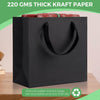Generic Black Gift Bags with Handles: 12.5X4.5X11 Inch 6Pcs Large Paper Bags Bulk for Party Shopping Wedding Birthday