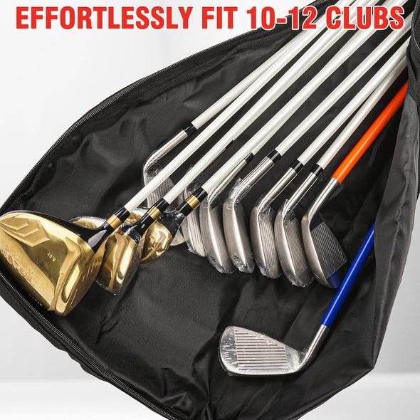 Eagleglo Golf Bag, Golf Travel Bag Foldable & Adjustable, Golf Carry Bag Holds a Full Set of Clubs, Golf Bags for 8-10 Golf Clubs, Small Golf Bag Practice Bag, Carry Golf Bags for Men, Women