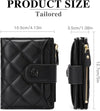 Small Wallets for Women Leather Bifold Wallet Women RFID Blocking Purse Credit Card Holder with 15 Card Slots and ID Window Coin Pocket