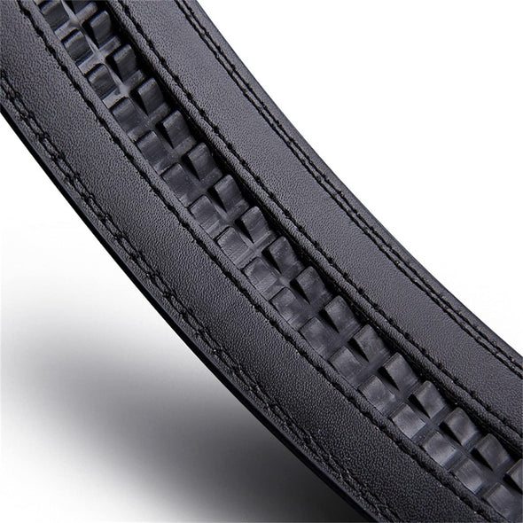 2 Pack Ratchet Belt for Men - Mens Belt Leather 1 3/8" for Casual Jeans - Fit 36" to 44" Waist Adjustable